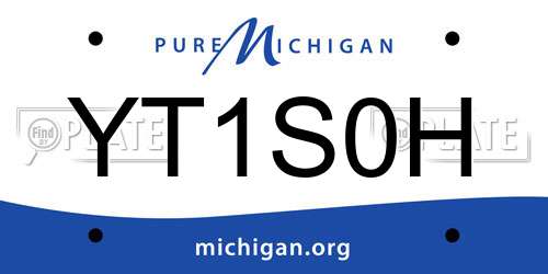 YT1S0H Michigan License Plate