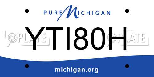 YTI80H Michigan License Plate
