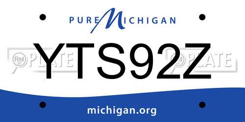 YTS92Z Michigan License Plate