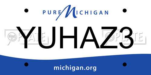 YUHAZ3 Michigan License Plate