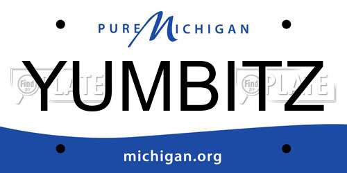 YUMBITZ Michigan License Plate