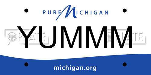 YUMMM Michigan License Plate