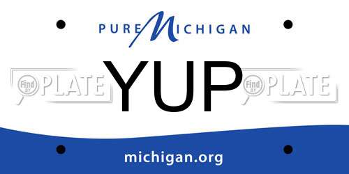 YUP Michigan License Plate