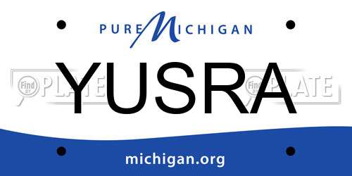 YUSRA Michigan License Plate