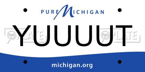 YUUUUT Michigan License Plate
