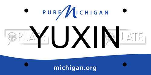 YUXIN Michigan License Plate