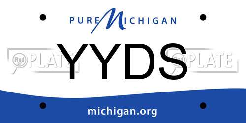 YYDS Michigan License Plate