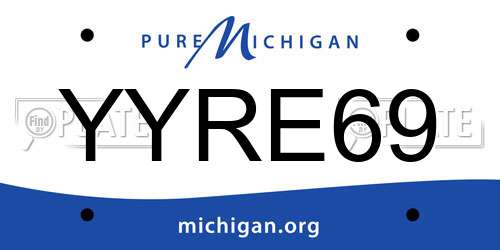 YYRE69 Michigan License Plate