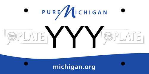 YYY Michigan License Plate