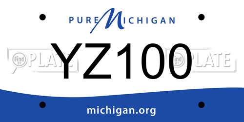 YZ100 Michigan License Plate