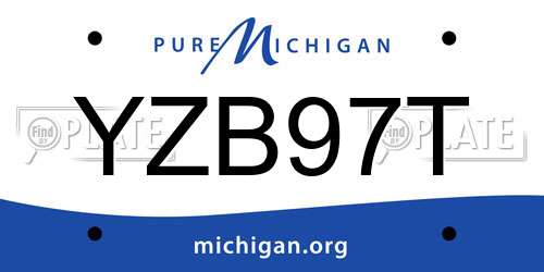 YZB97T Michigan License Plate