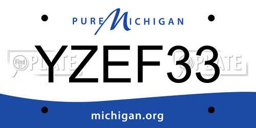 YZEF33 Michigan License Plate