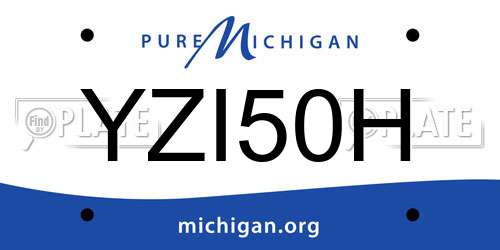 YZI50H Michigan License Plate