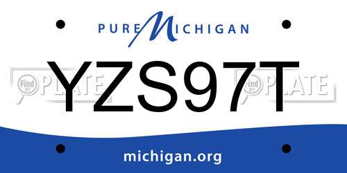 YZS97T Michigan License Plate