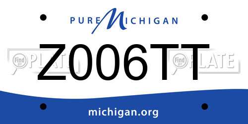 Z006TT Michigan License Plate