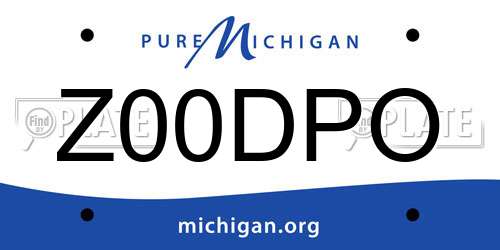 Z00DPO Michigan License Plate