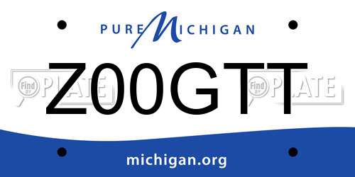 Z00GTT Michigan License Plate