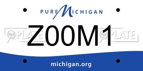 Z00M1 Michigan License Plate