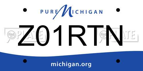 Z01RTN Michigan License Plate