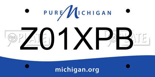 Z01XPB Michigan License Plate