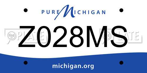 Z028MS Michigan License Plate