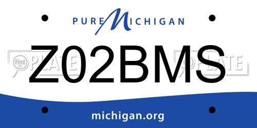 Z02BMS Michigan License Plate