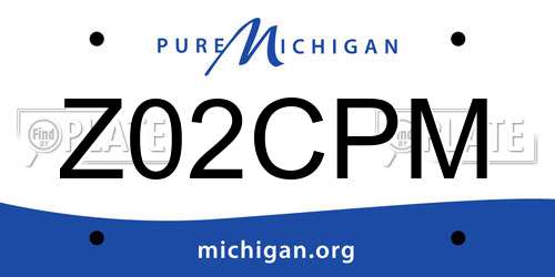 Z02CPM Michigan License Plate