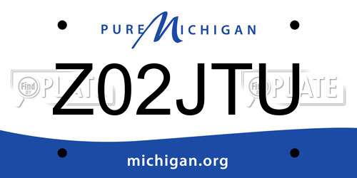 Z02JTU Michigan License Plate