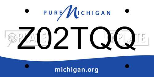 Z02TQQ Michigan License Plate