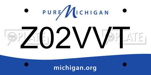 Z02VVT Michigan License Plate