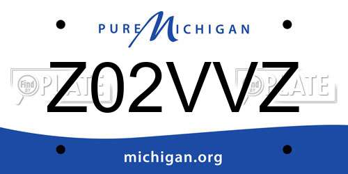 Z02VVZ Michigan License Plate