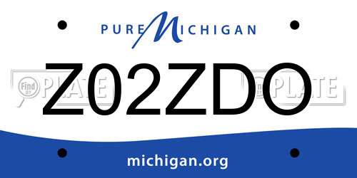 Z02ZDO Michigan License Plate