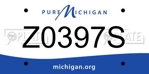 Z0397S Michigan License Plate