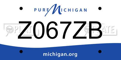 Z067ZB Michigan License Plate