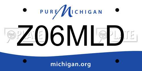 Z06MLD Michigan License Plate