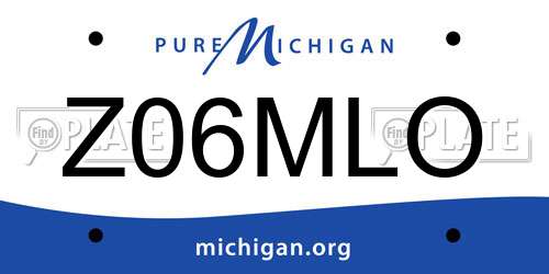 Z06MLO Michigan License Plate
