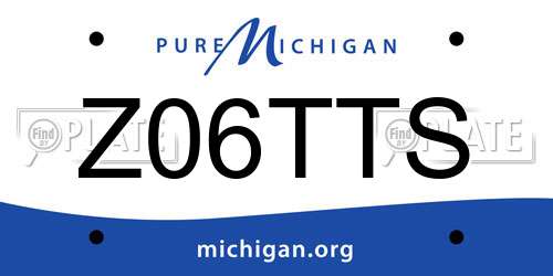 Z06TTS Michigan License Plate