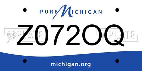 Z072OQ Michigan License Plate