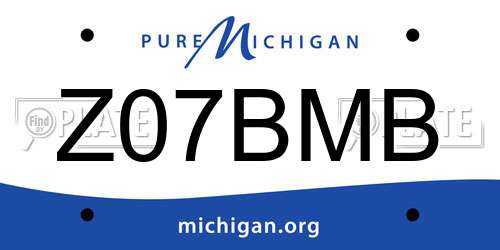 Z07BMB Michigan License Plate