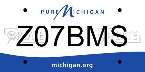 Z07BMS Michigan License Plate