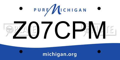 Z07CPM Michigan License Plate