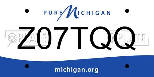 Z07TQQ Michigan License Plate