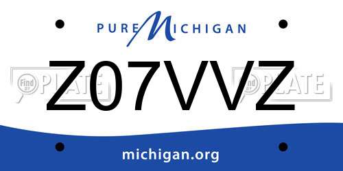 Z07VVZ Michigan License Plate