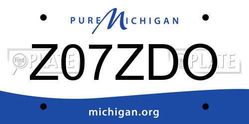 Z07ZDO Michigan License Plate