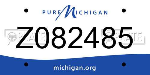 Z082485 Michigan License Plate
