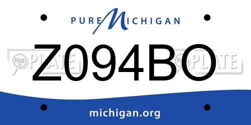 Z094BO Michigan License Plate