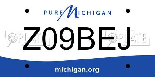 Z09BEJ Michigan License Plate