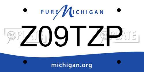 Z09TZP Michigan License Plate