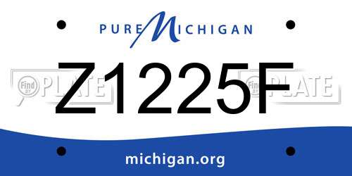 Z1225F Michigan License Plate