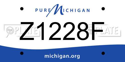 Z1228F Michigan License Plate